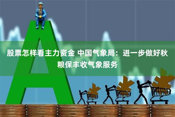 股票怎样看主力资金 中国气象局：进一步做好秋粮保丰收气象服务